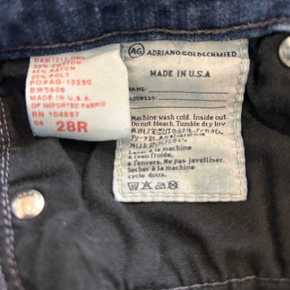 N - Ag Adriano Goldschmied Blue Wide Leg Jeans - Picture 4 of 4